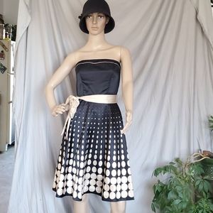 Black and tan A Line dress